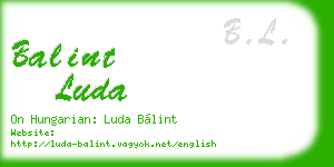 balint luda business card